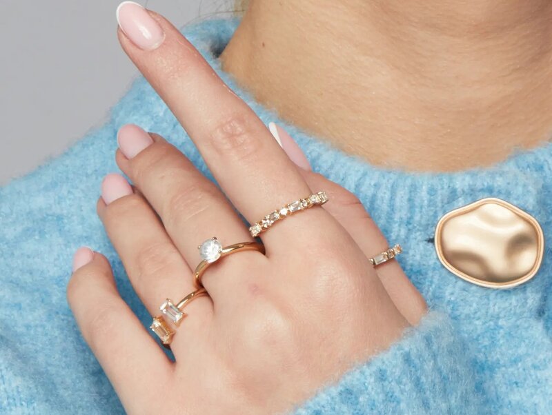 Inel logodna argint placat cu aur 18k Anahit
