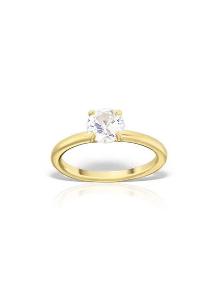 Inel logodna argint placat cu aur 18k Anahit